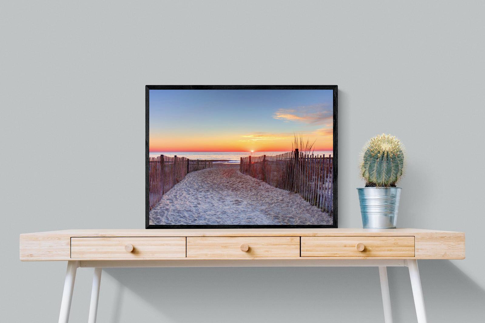 Rehoboth Beach-Wall_Art-80 x 60cm-Mounted Canvas-Black-Pixalot