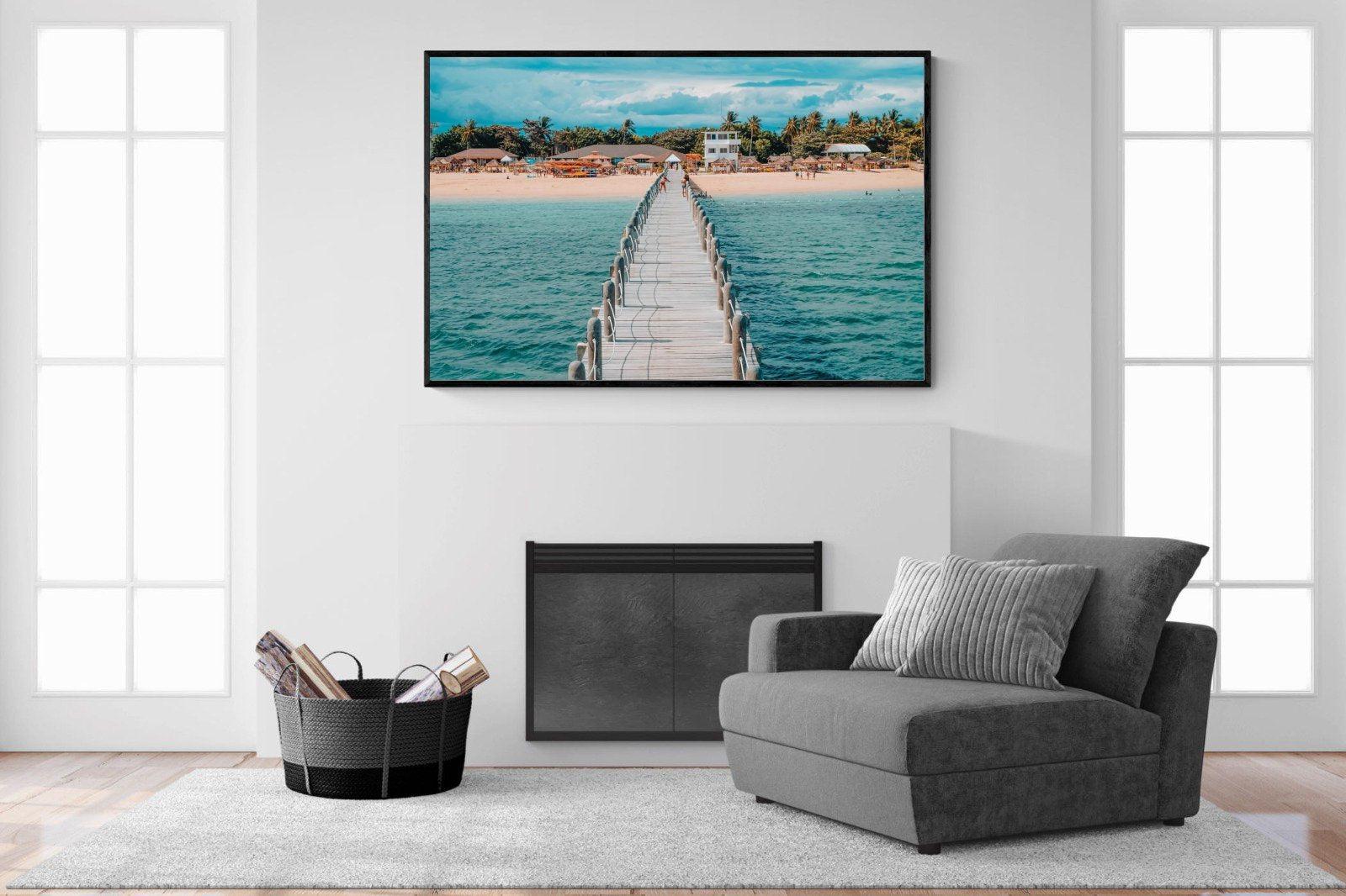 Resort-Wall_Art-150 x 100cm-Mounted Canvas-Black-Pixalot