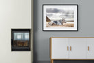 Resting Bull-Wall_Art-100 x 75cm-Framed Print-Black-Pixalot