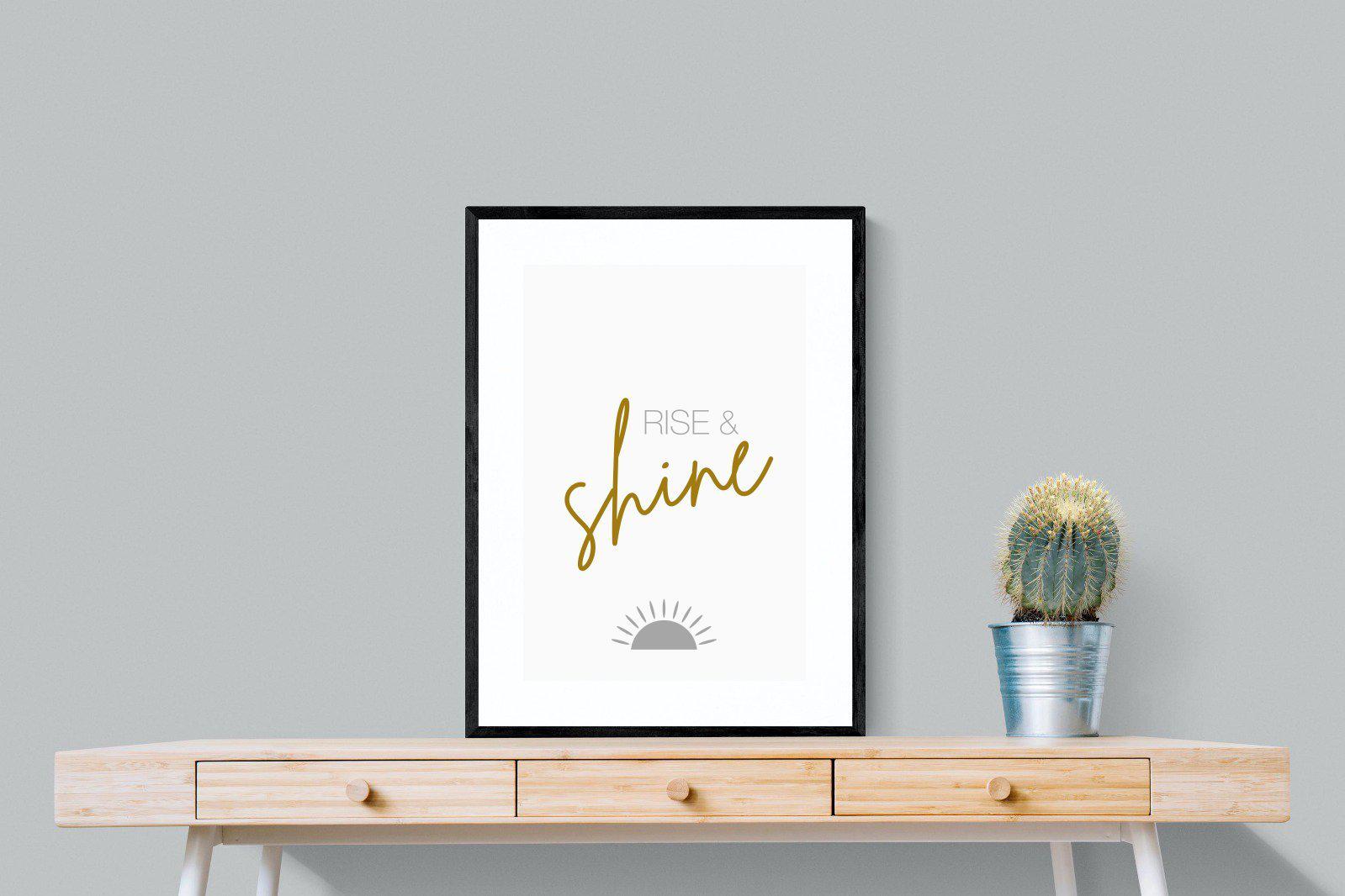 Rise & Shine-Wall_Art-60 x 80cm-Framed Print-Black-Pixalot