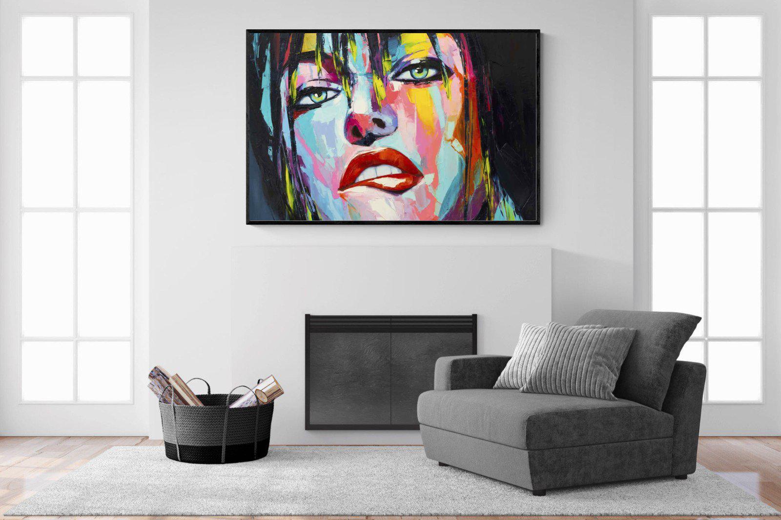 Risky-Wall_Art-150 x 100cm-Mounted Canvas-Black-Pixalot