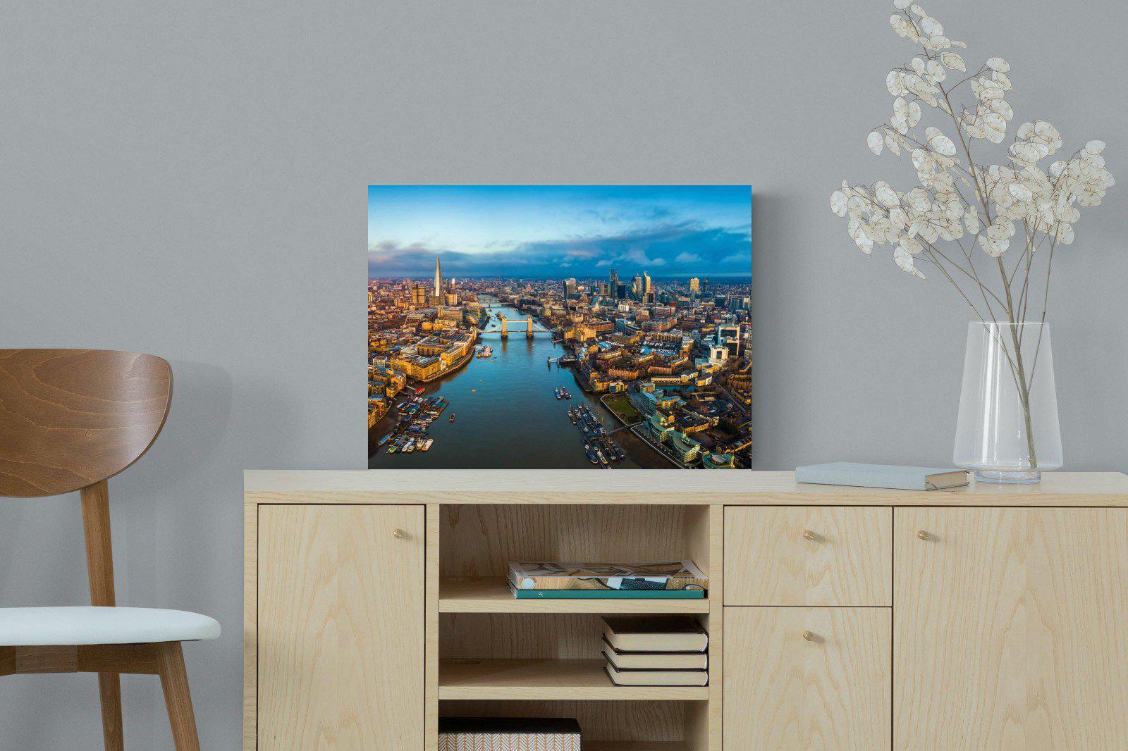 River Thames-Wall_Art-60 x 45cm-Mounted Canvas-No Frame-Pixalot