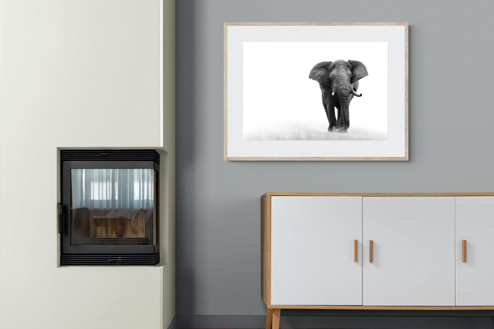 Roaming Bull-Wall_Art-100 x 75cm-Framed Print-Wood-Pixalot