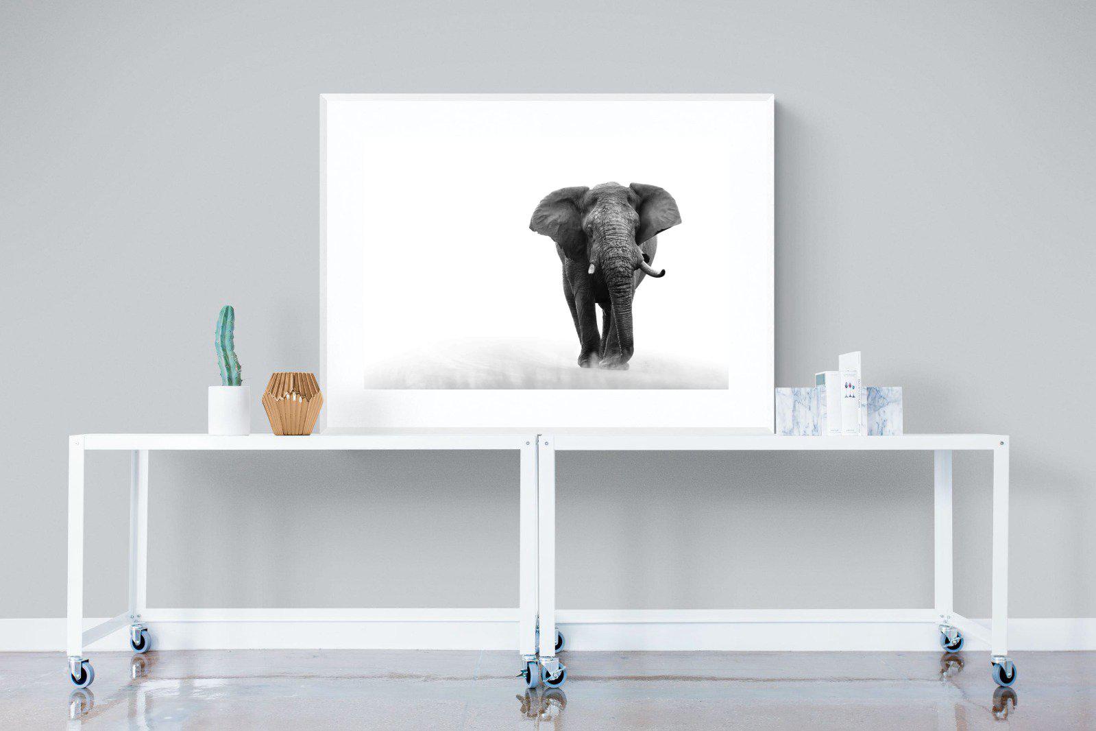 Roaming Bull-Wall_Art-120 x 90cm-Framed Print-White-Pixalot