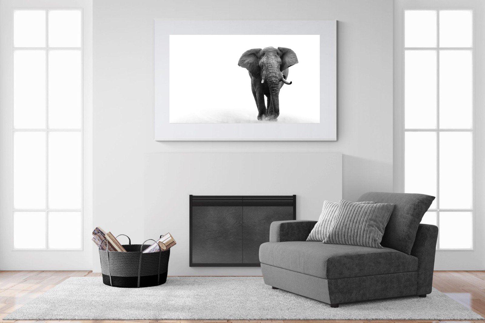 Roaming Bull-Wall_Art-150 x 100cm-Framed Print-White-Pixalot