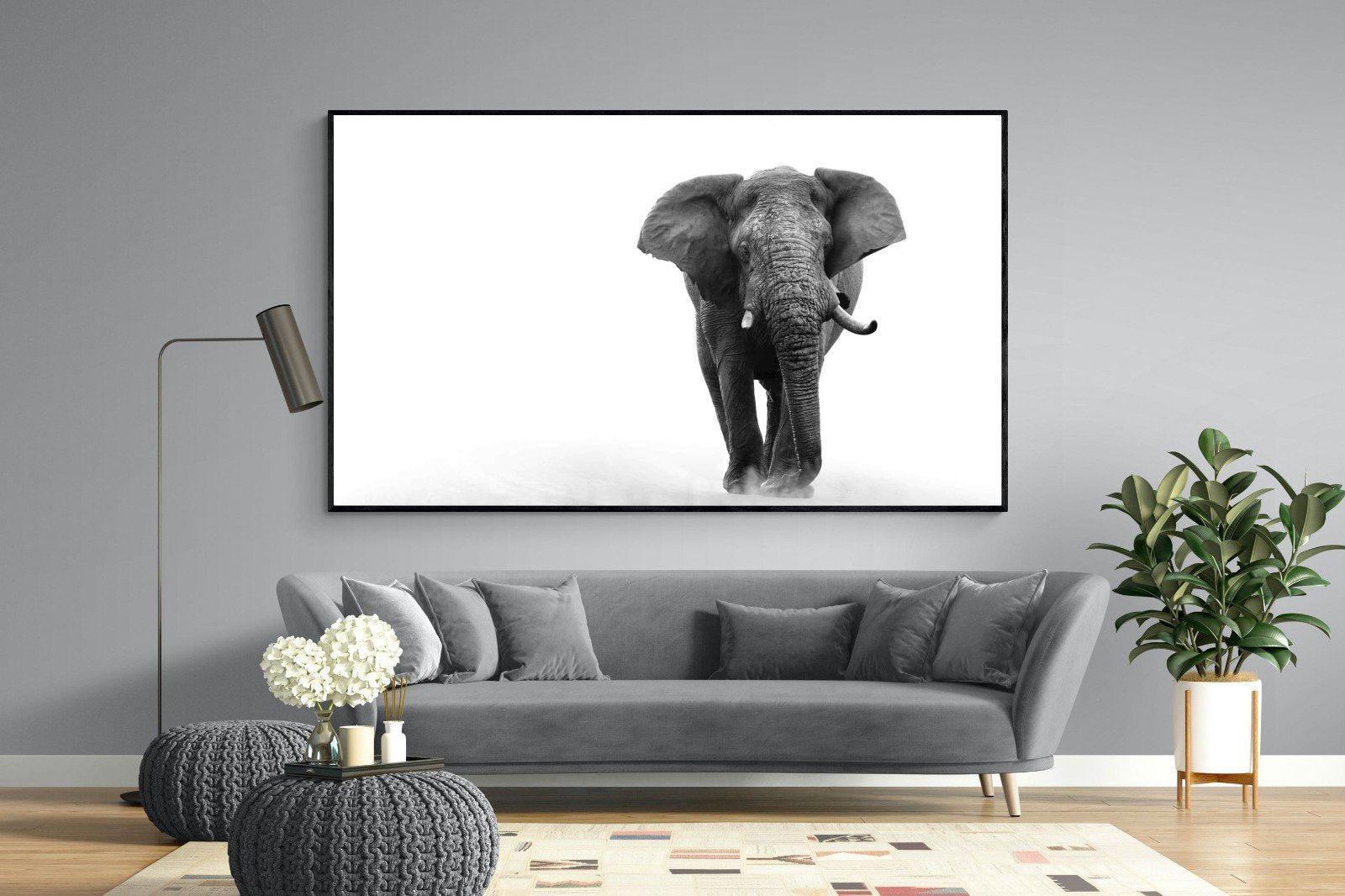 Roaming Bull-Wall_Art-220 x 130cm-Mounted Canvas-Black-Pixalot