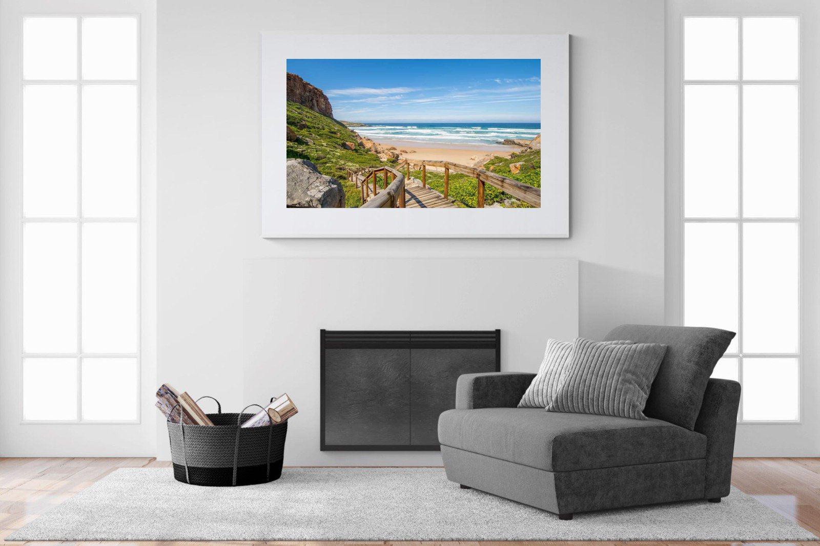 Robberg-Wall_Art-150 x 100cm-Framed Print-White-Pixalot