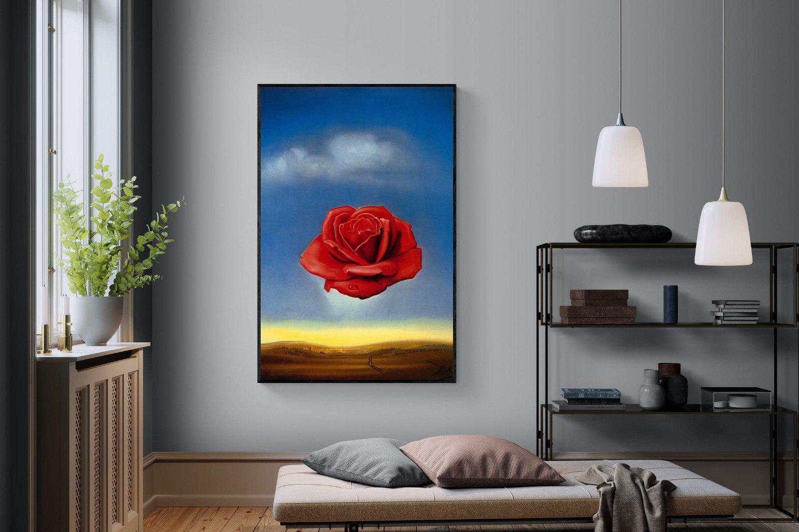 Rose Meditative-Wall_Art-120 x 180cm-Mounted Canvas-Black-Pixalot