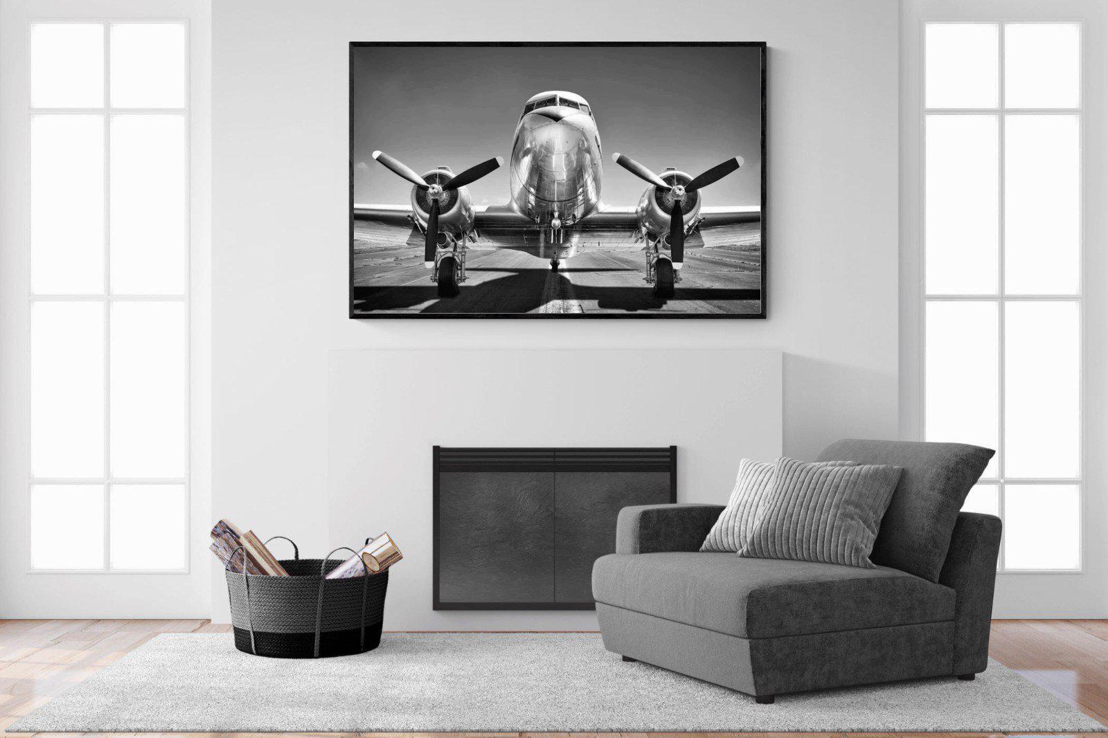 Runway-Wall_Art-150 x 100cm-Mounted Canvas-Black-Pixalot