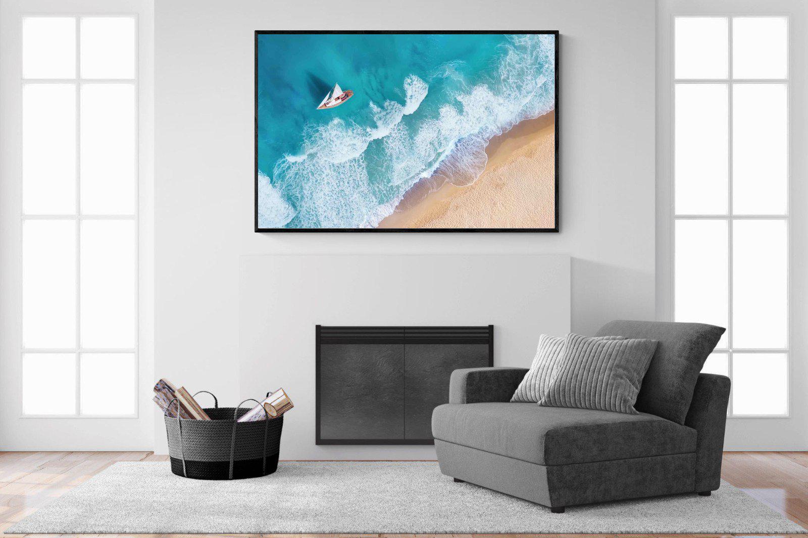 Sail Away-Wall_Art-150 x 100cm-Mounted Canvas-Black-Pixalot