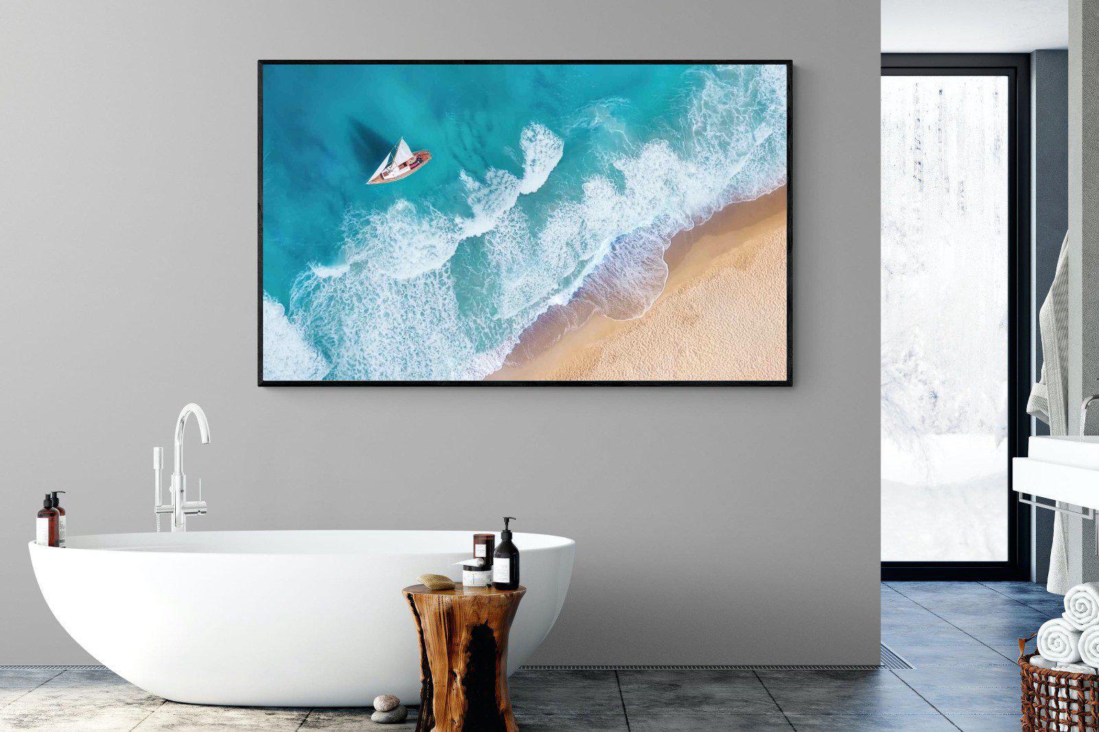 Sail Away-Wall_Art-180 x 110cm-Mounted Canvas-Black-Pixalot