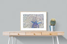Sapphire Sea Turtle-Wall_Art-80 x 60cm-Framed Print-Wood-Pixalot