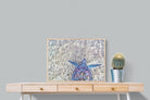 Sapphire Sea Turtle-Wall_Art-80 x 60cm-Mounted Canvas-Wood-Pixalot