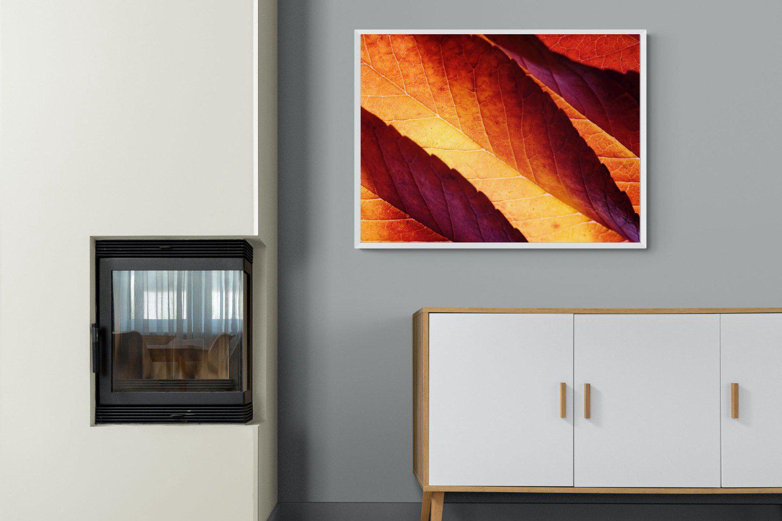 Scarlet Leaves-Wall_Art-100 x 75cm-Mounted Canvas-White-Pixalot