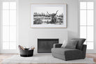 Scottish Highlander (black & white)-Wall_Art-150 x 100cm-Framed Print-Wood-Pixalot
