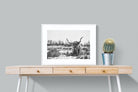 Scottish Highlander (black & white)-Wall_Art-80 x 60cm-Framed Print-White-Pixalot