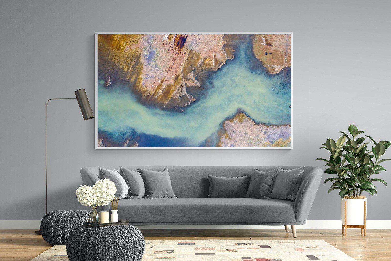 Scraped Earth-Wall_Art-220 x 130cm-Mounted Canvas-White-Pixalot