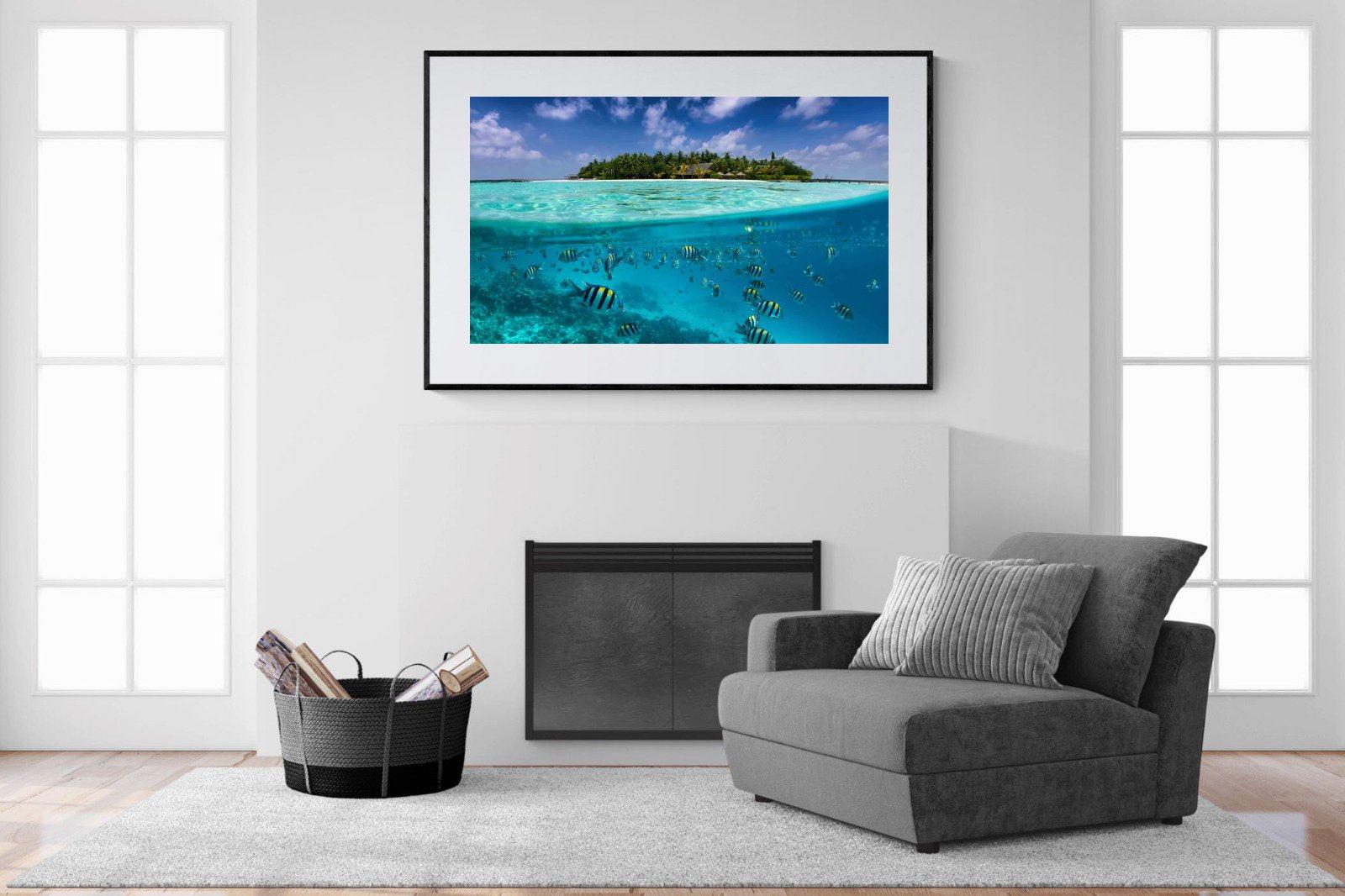 Scuba-Wall_Art-150 x 100cm-Framed Print-Black-Pixalot