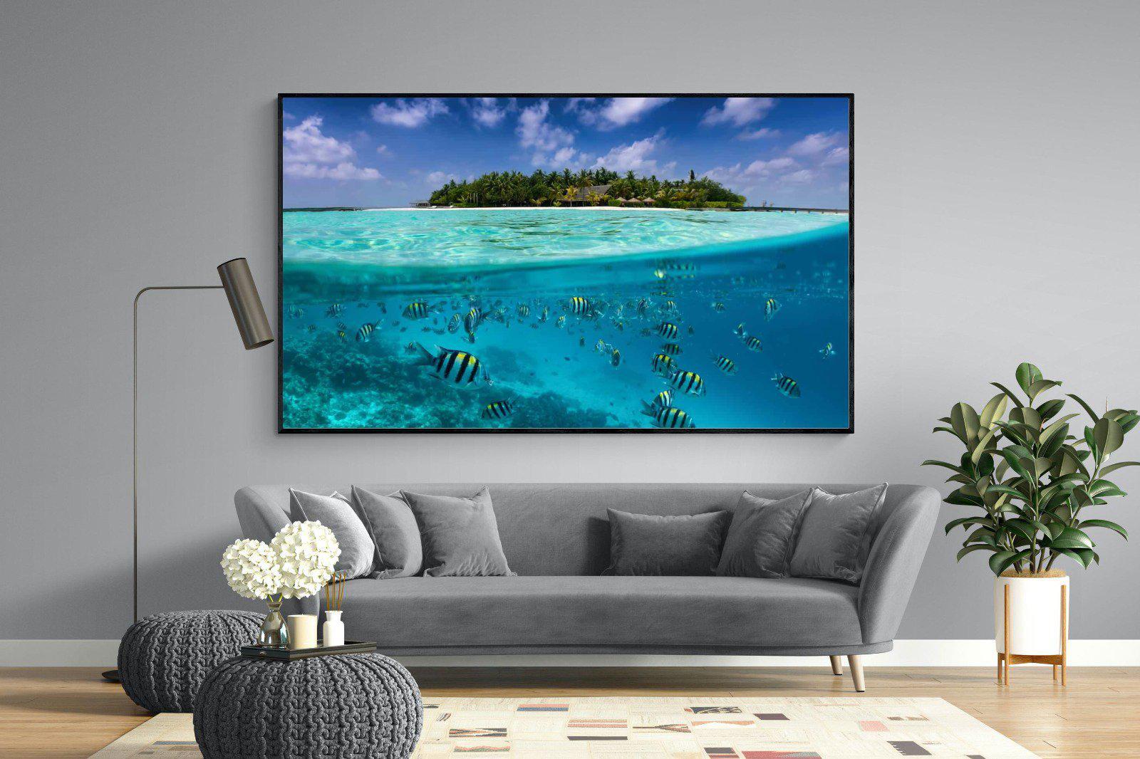 Scuba-Wall_Art-220 x 130cm-Mounted Canvas-Black-Pixalot