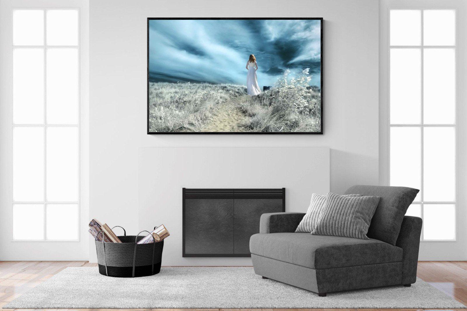 Seashore Drama-Wall_Art-150 x 100cm-Mounted Canvas-Black-Pixalot