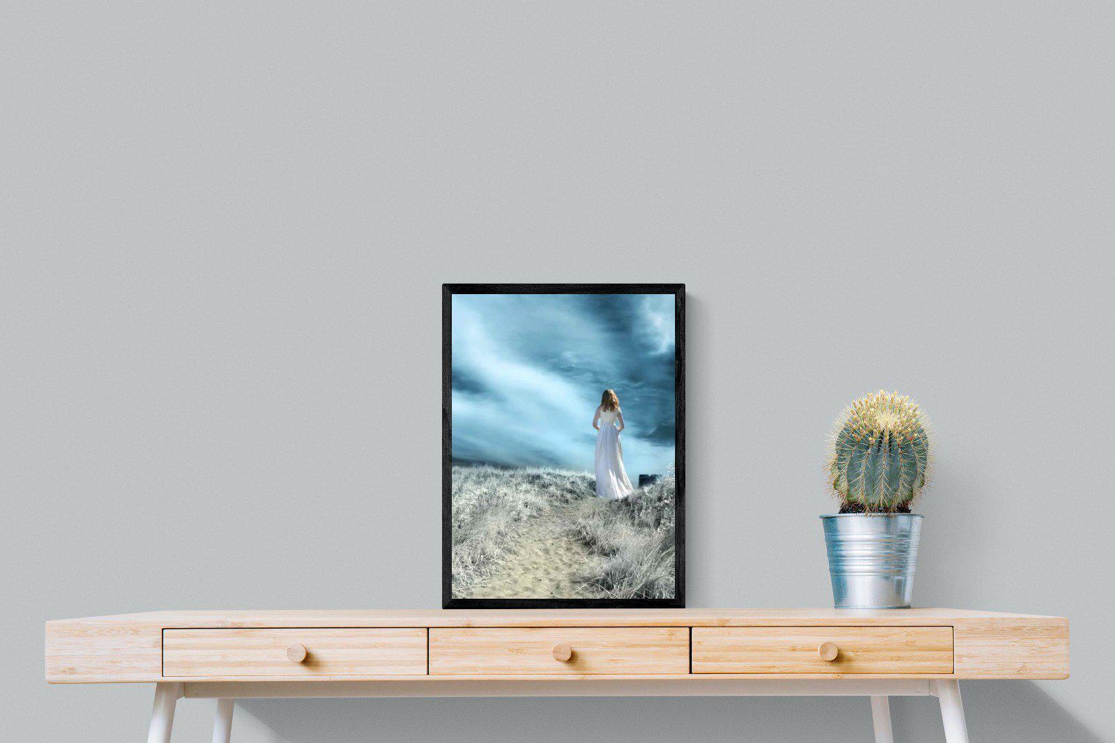 Seashore Drama-Wall_Art-45 x 60cm-Mounted Canvas-Black-Pixalot