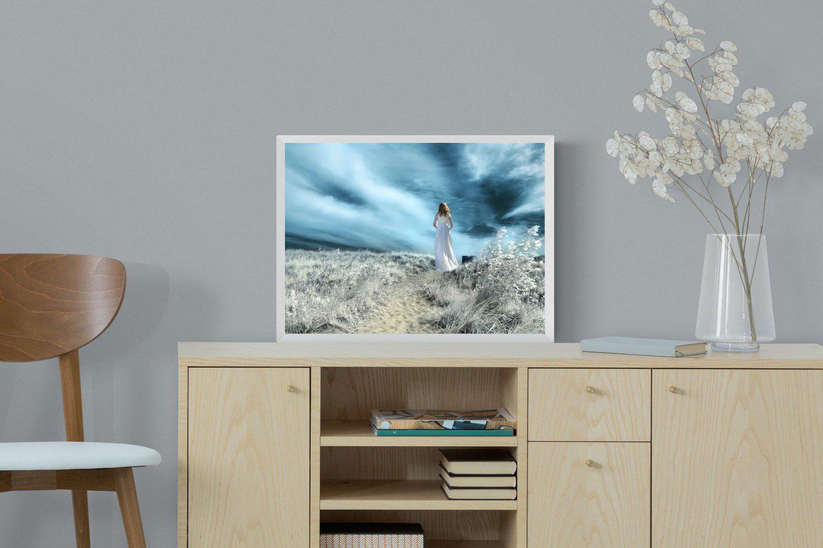 Seashore Drama-Wall_Art-60 x 45cm-Mounted Canvas-White-Pixalot