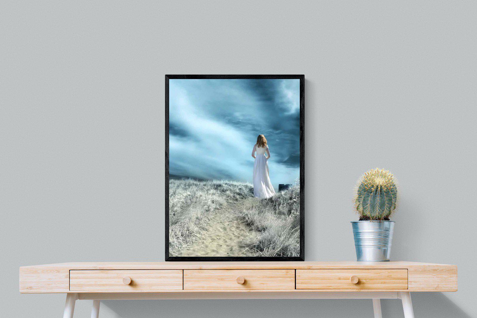 Seashore Drama-Wall_Art-60 x 80cm-Mounted Canvas-Black-Pixalot