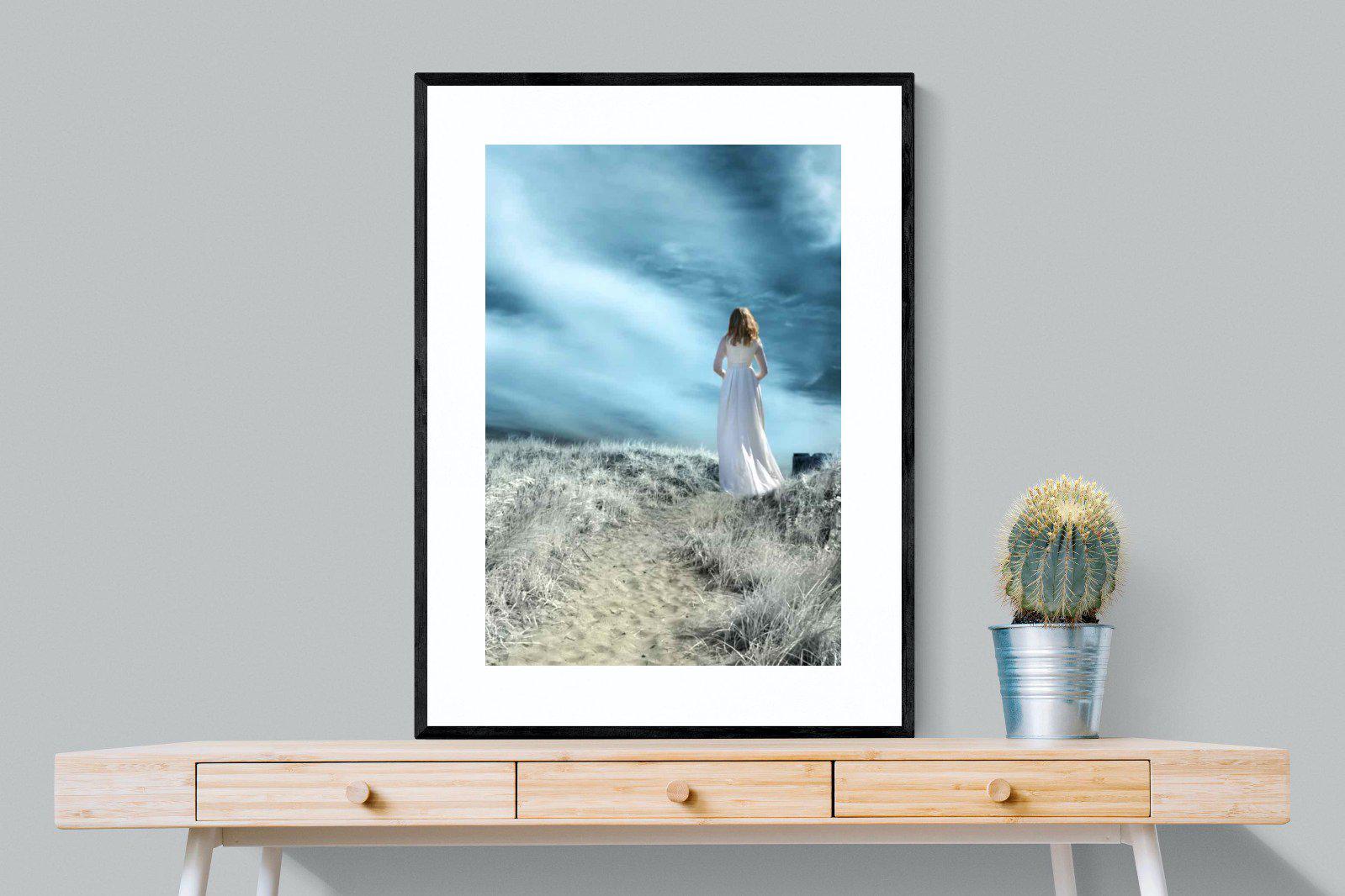 Seashore Drama-Wall_Art-75 x 100cm-Framed Print-Black-Pixalot