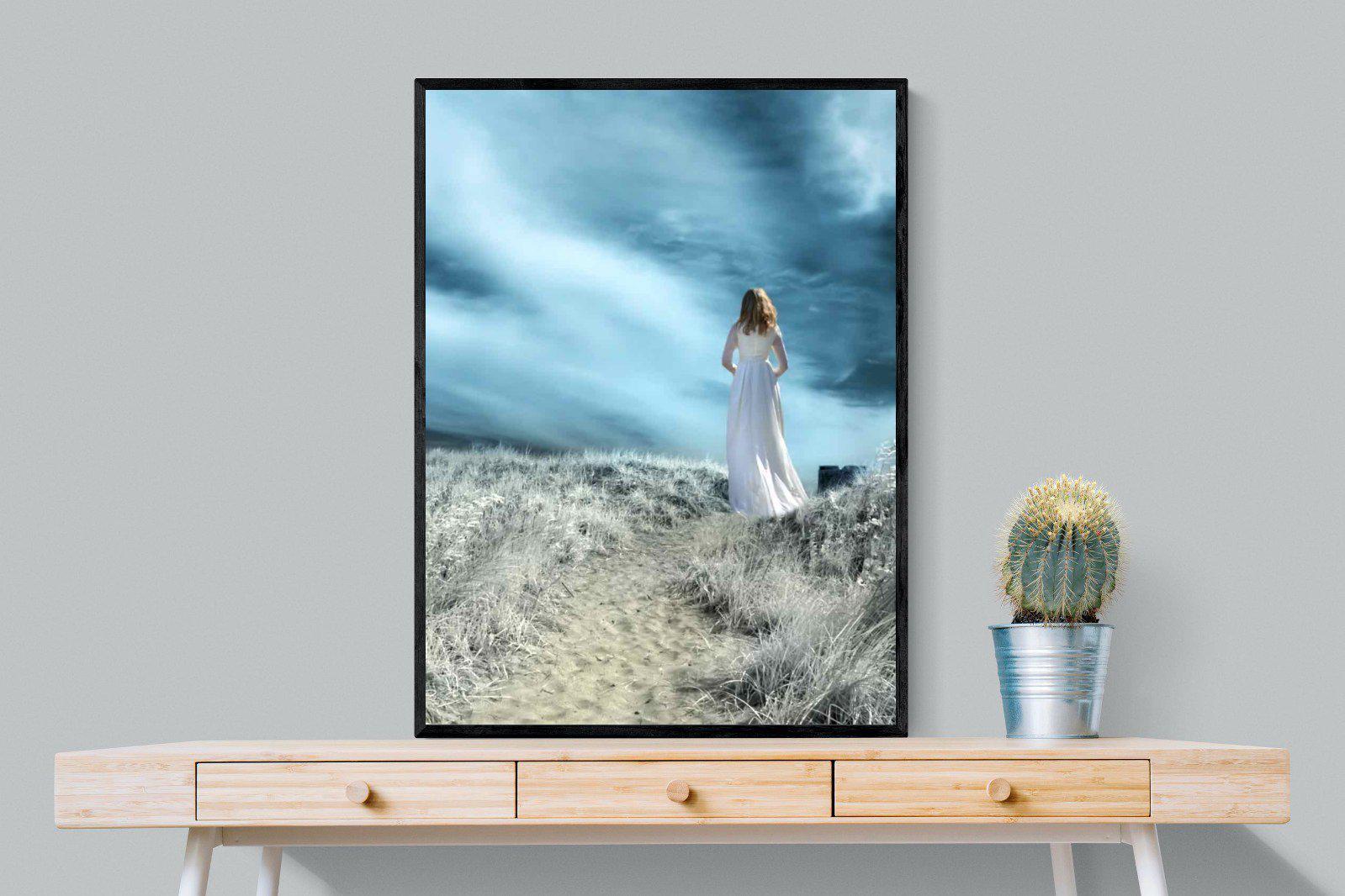 Seashore Drama-Wall_Art-75 x 100cm-Mounted Canvas-Black-Pixalot