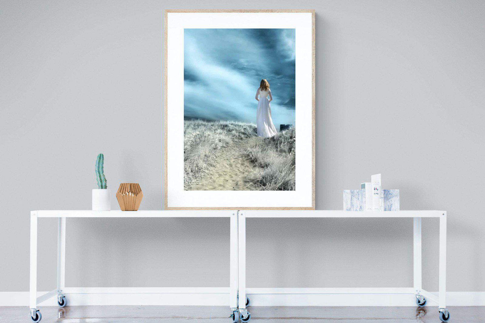 Seashore Drama-Wall_Art-90 x 120cm-Framed Print-Wood-Pixalot