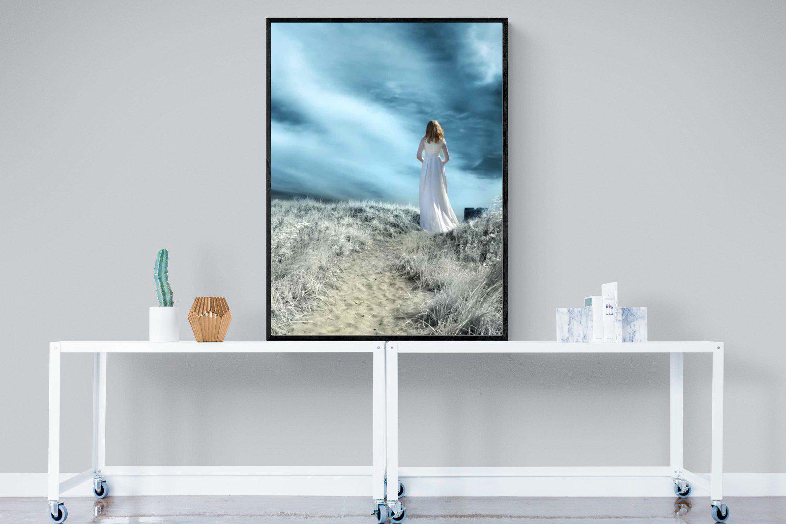 Seashore Drama-Wall_Art-90 x 120cm-Mounted Canvas-Black-Pixalot