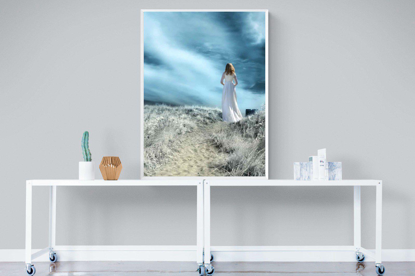 Seashore Drama-Wall_Art-90 x 120cm-Mounted Canvas-White-Pixalot