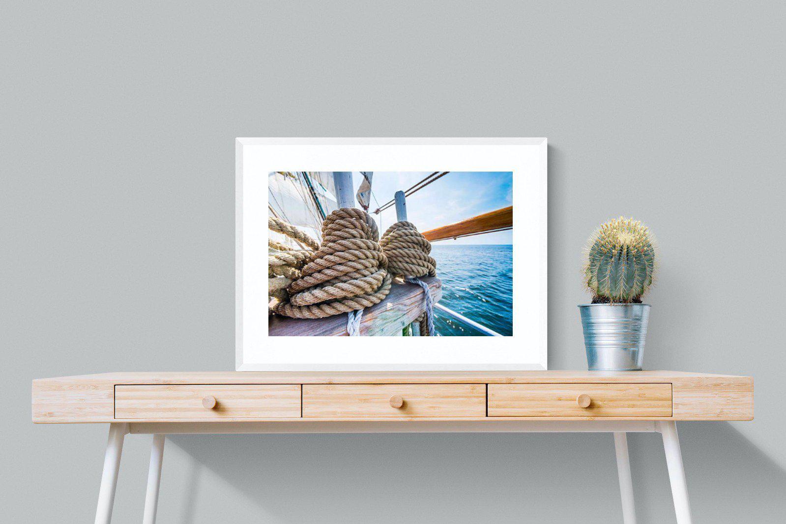 Set Sail-Wall_Art-80 x 60cm-Framed Print-White-Pixalot