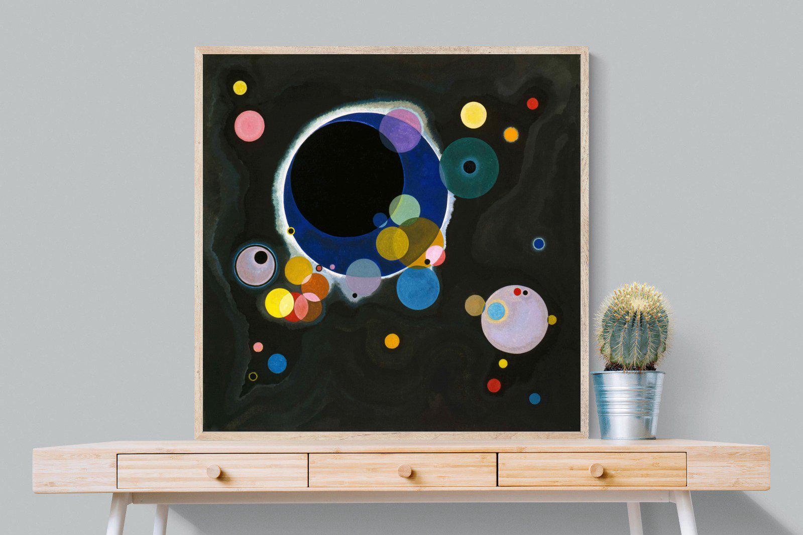 Several Circles-Wall_Art-100 x 100cm-Mounted Canvas-Wood-Pixalot