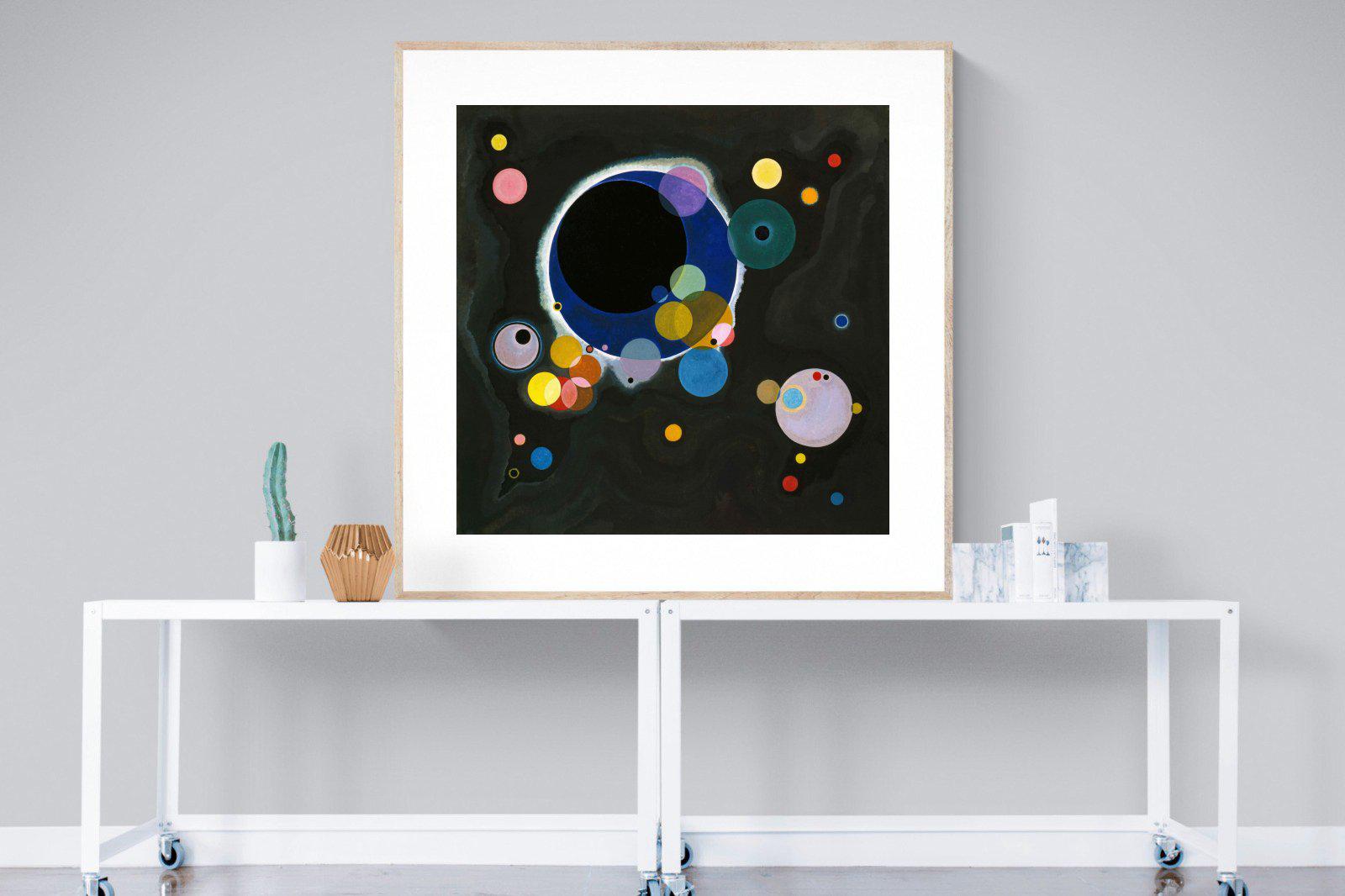Several Circles-Wall_Art-120 x 120cm-Framed Print-Wood-Pixalot