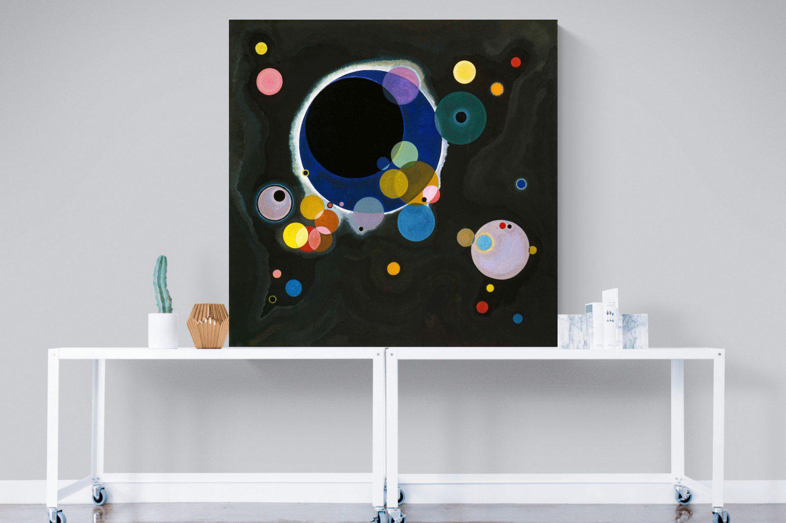 Several Circles-Wall_Art-120 x 120cm-Mounted Canvas-No Frame-Pixalot