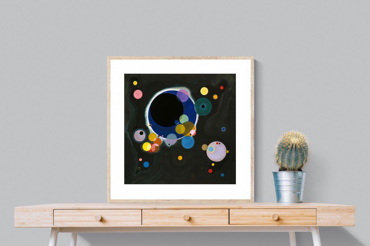 Several Circles-Wall_Art-80 x 80cm-Framed Print-Wood-Pixalot