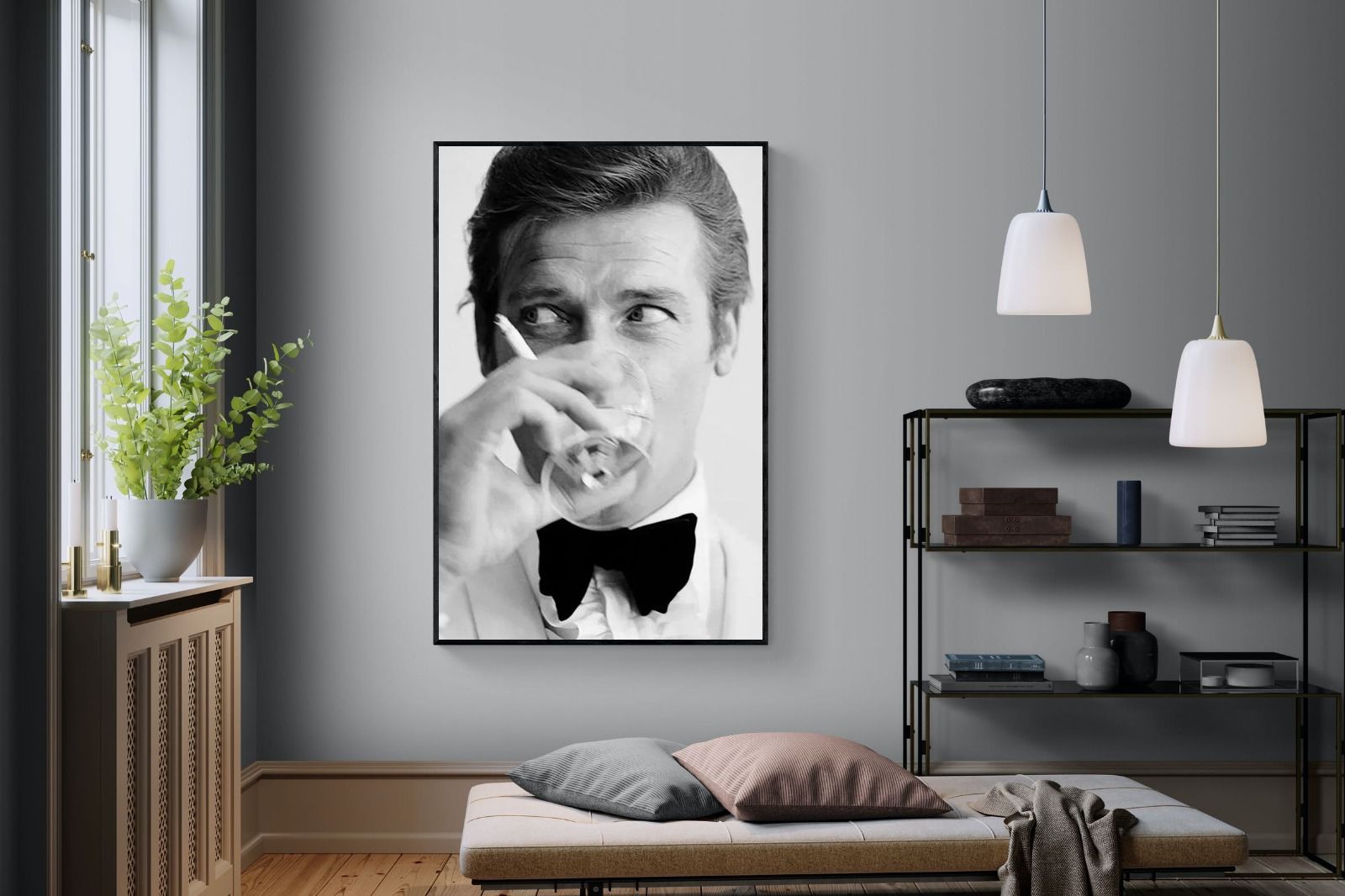 Shaken not Stirred-Wall_Art-120 x 180cm-Mounted Canvas-Black-Pixalot