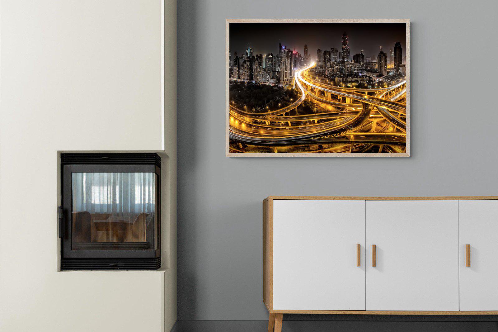 Shanghai-Wall_Art-100 x 75cm-Mounted Canvas-Wood-Pixalot
