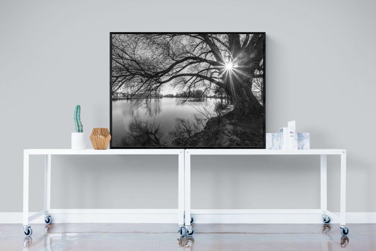 Shards of Light-Wall_Art-120 x 90cm-Mounted Canvas-Black-Pixalot