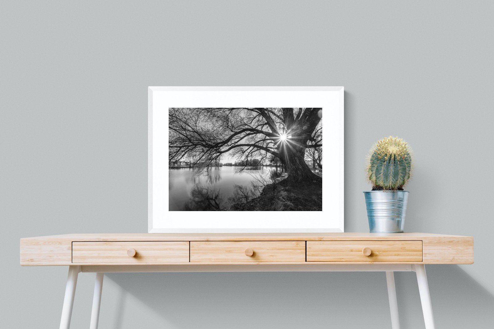 Shards of Light-Wall_Art-80 x 60cm-Framed Print-White-Pixalot