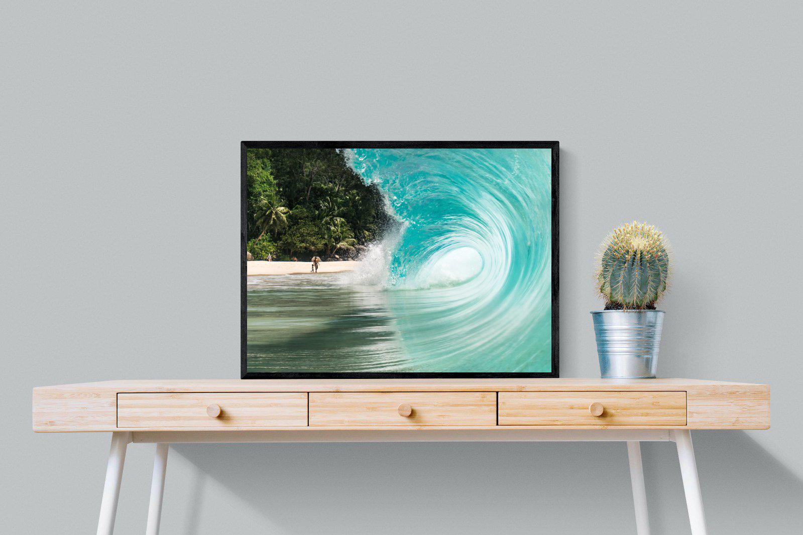 Shorebreak-Wall_Art-80 x 60cm-Mounted Canvas-Black-Pixalot