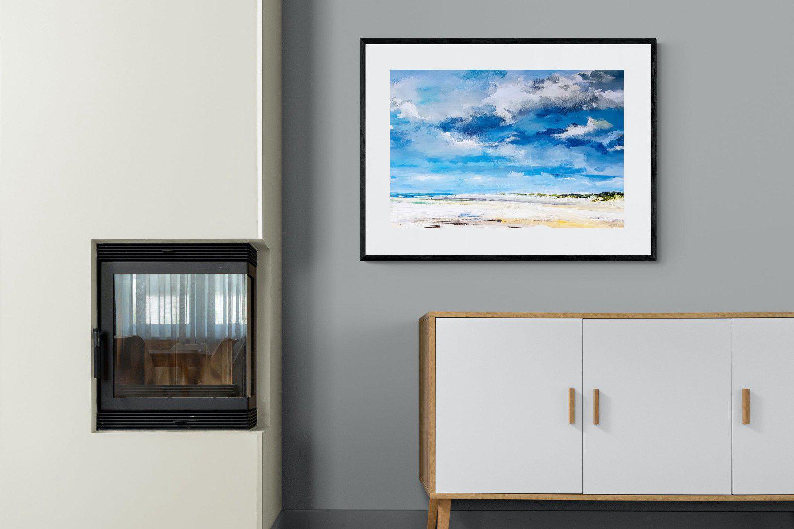 Shoreline-Wall_Art-100 x 75cm-Framed Print-Black-Pixalot