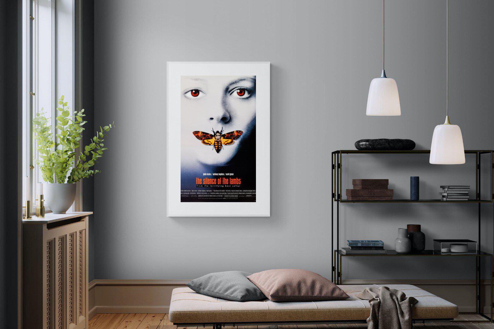 Silence of the Lambs-Wall_Art-100 x 150cm-Framed Print-White-Pixalot