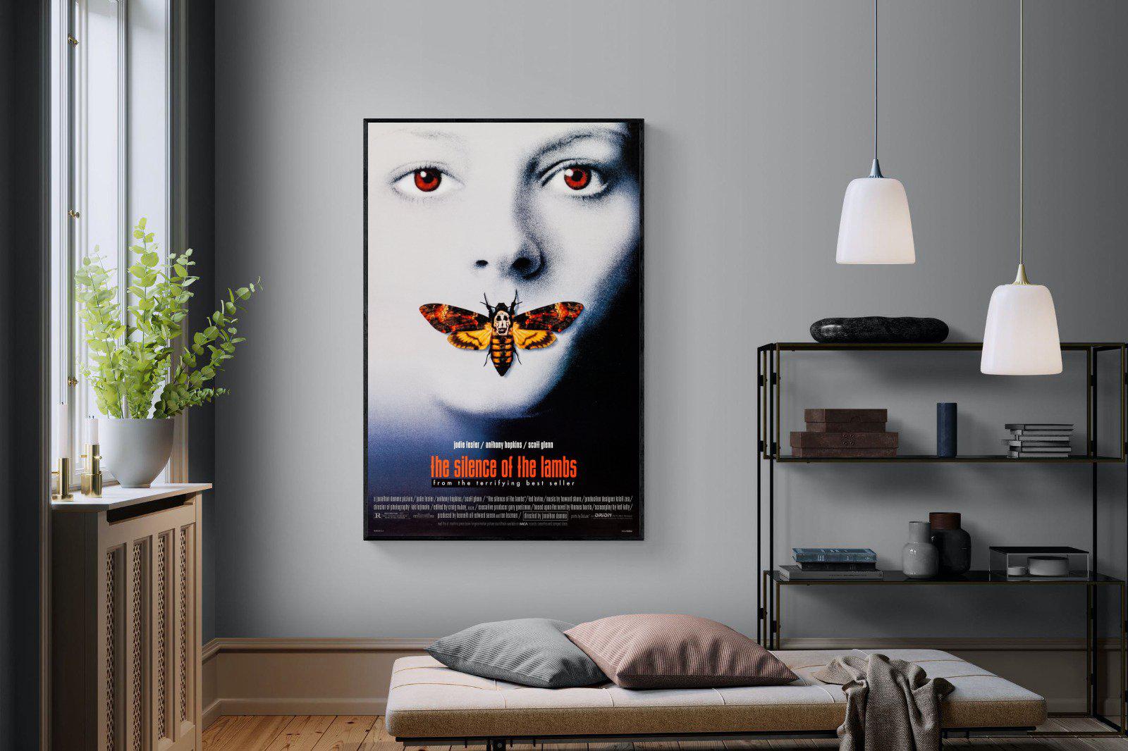 Silence of the Lambs-Wall_Art-120 x 180cm-Mounted Canvas-Black-Pixalot