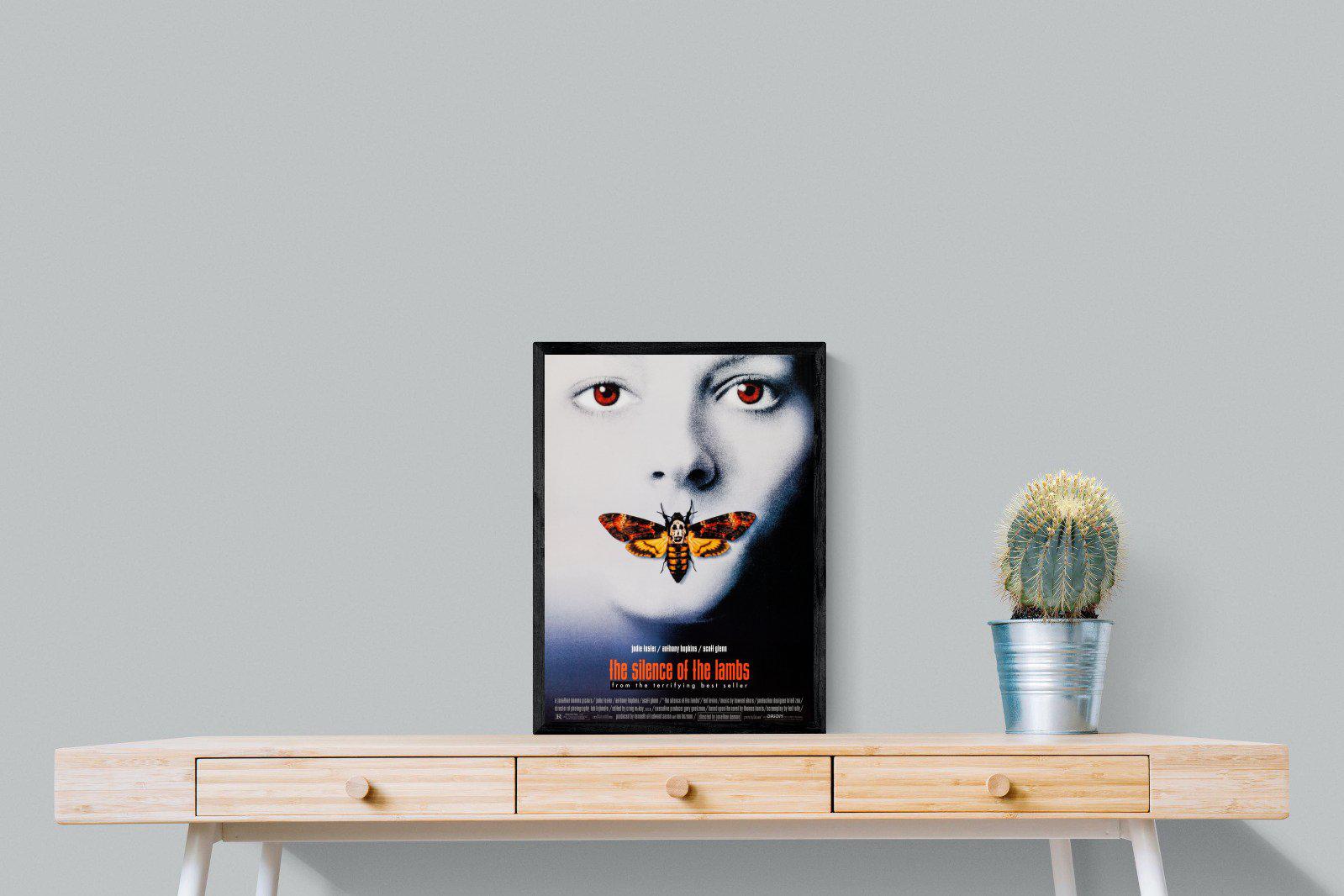 Silence of the Lambs-Wall_Art-45 x 60cm-Mounted Canvas-Black-Pixalot