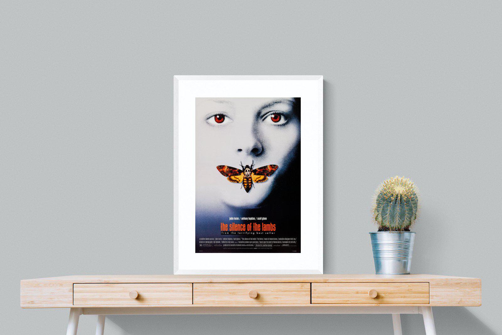 Silence of the Lambs-Wall_Art-60 x 80cm-Framed Print-White-Pixalot