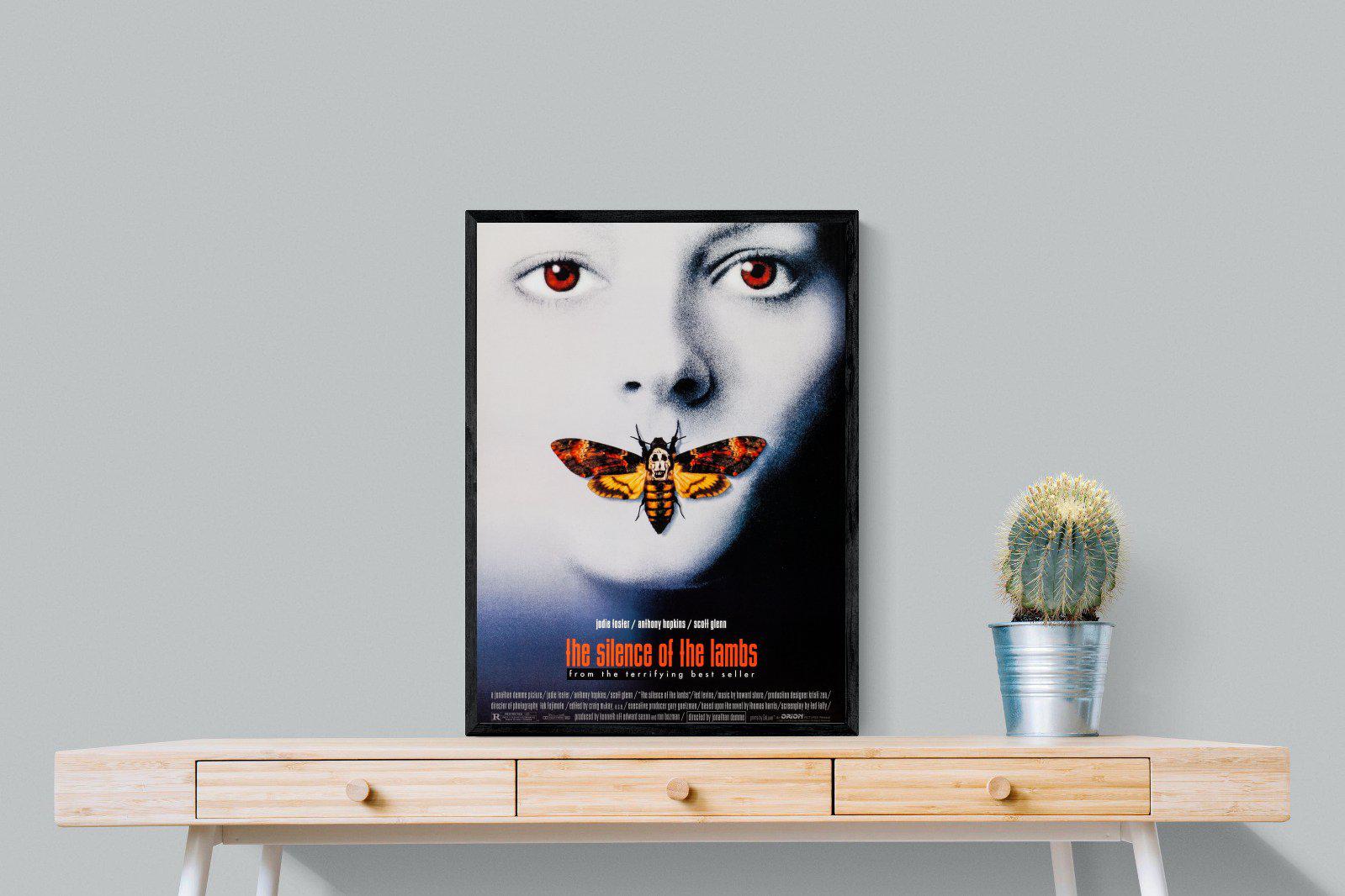 Silence of the Lambs-Wall_Art-60 x 80cm-Mounted Canvas-Black-Pixalot