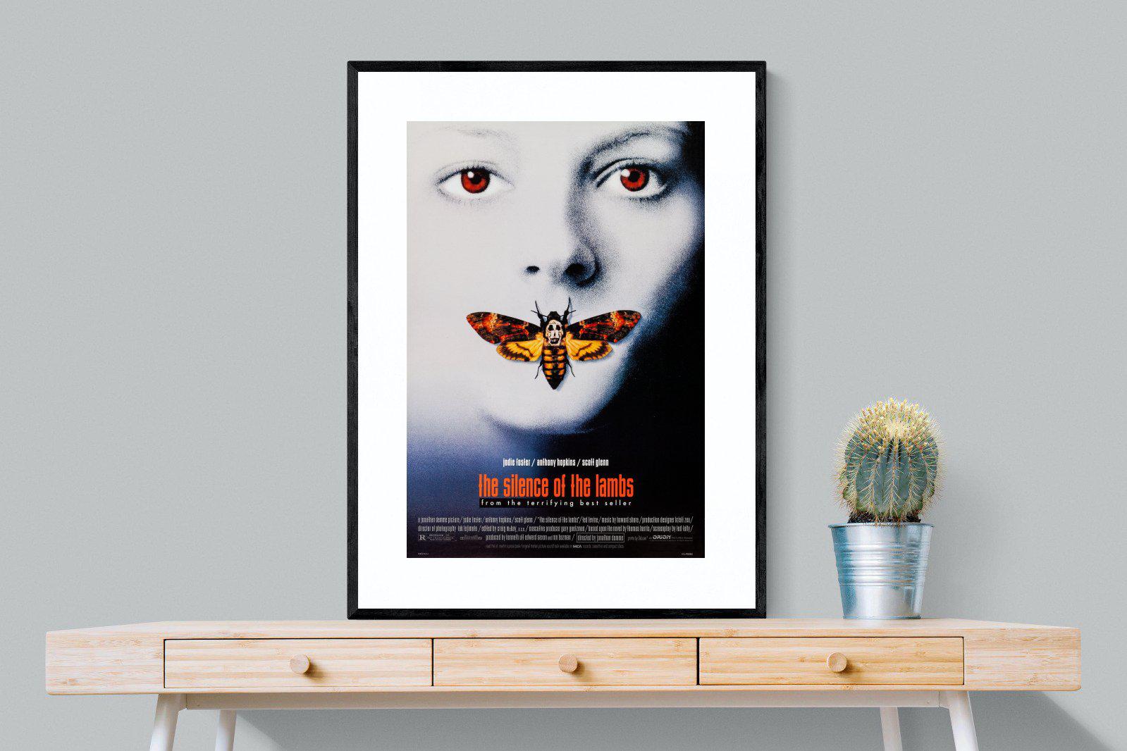 Silence of the Lambs-Wall_Art-75 x 100cm-Framed Print-Black-Pixalot