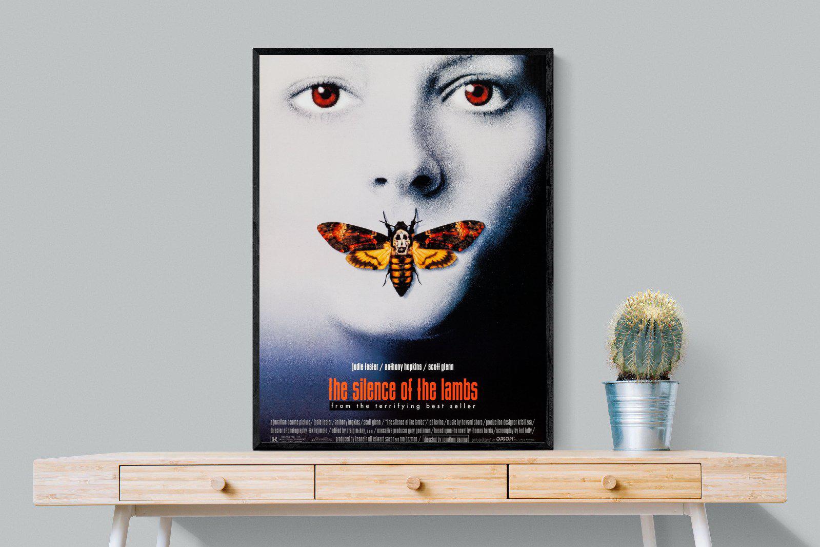 Silence of the Lambs-Wall_Art-75 x 100cm-Mounted Canvas-Black-Pixalot